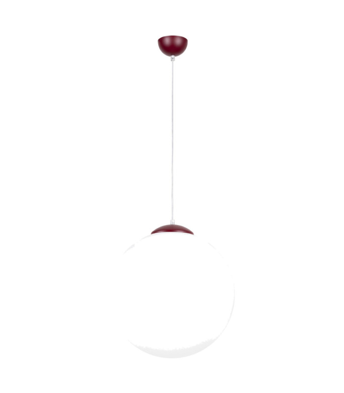 Ugo 40cm Globe Pendant Ceiling Light Burgundy 1x E27-1