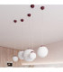 Ugo 40cm Globe Pendant Ceiling Light Burgundy 1x E27-2