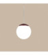 Ugo 40cm Globe Pendant Ceiling Light Burgundy 1x E27-5