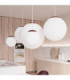 Ugo 40cm Globe Pendant Ceiling Light Burgundy 1x E27-14