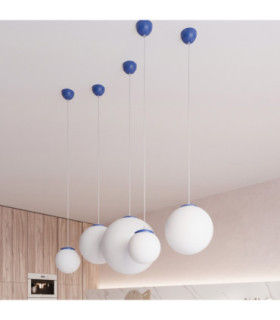 Ugo 30cm Globe Pendant Ceiling Light Ultramarine 1x E27-2