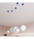 Ugo 40cm Globe Pendant Ceiling Light Ultramarine 1x E27-2