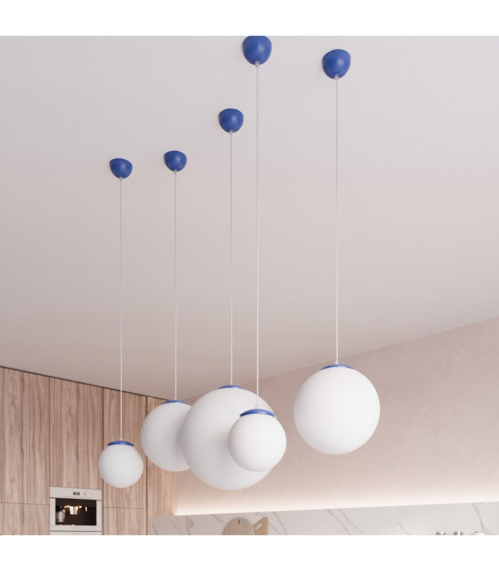 Ugo 40cm Globe Pendant Ceiling Light Ultramarine 1x E27-2