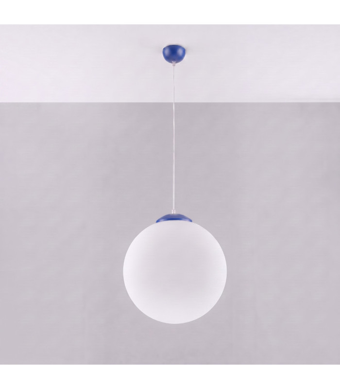 Ugo 40cm Globe Pendant Ceiling Light Ultramarine 1x E27-3