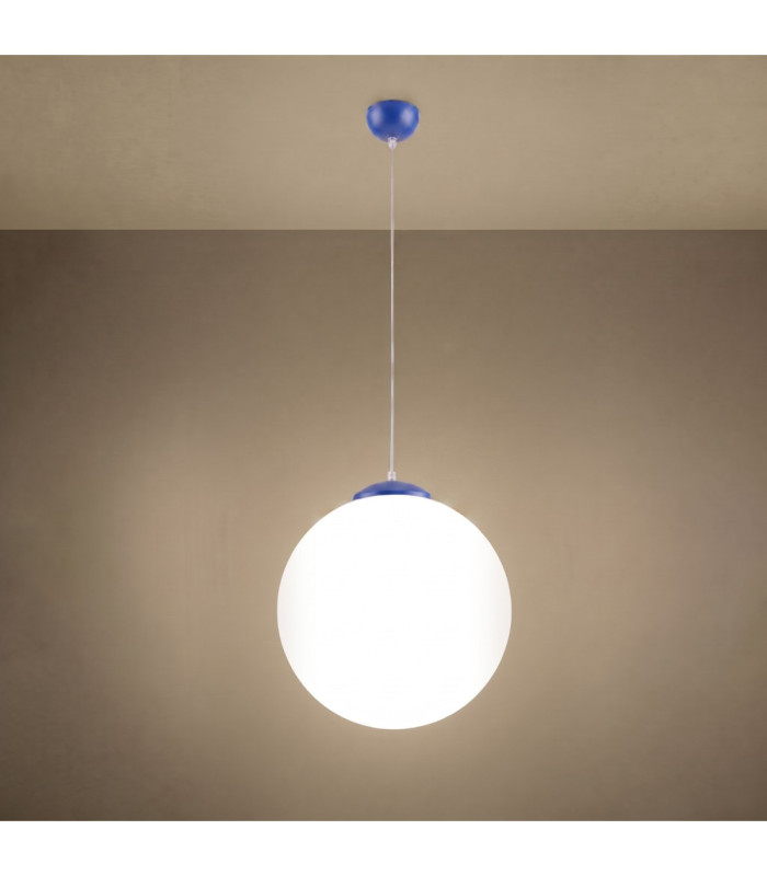 Ugo 40cm Globe Pendant Ceiling Light Ultramarine 1x E27-4