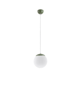Ugo 20cm Slim Pendant Ceiling Light Olive Green 1x E27-1