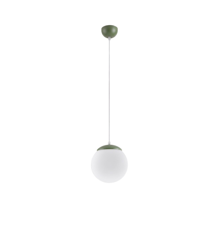 Ugo 20cm Slim Pendant Ceiling Light Olive Green 1x E27-1