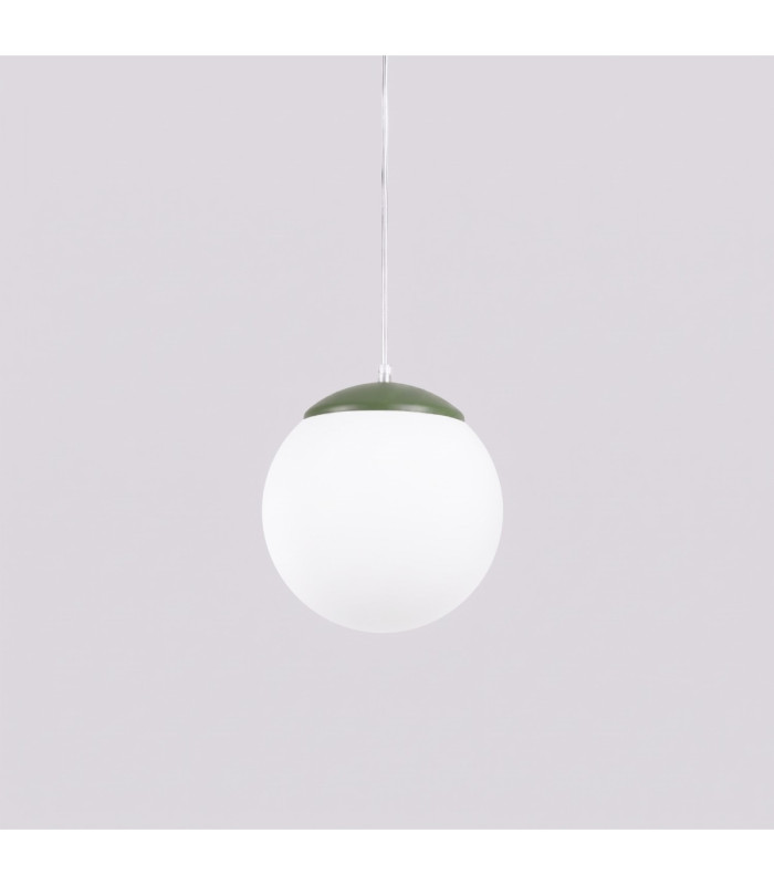 Ugo 20cm Slim Pendant Ceiling Light Olive Green 1x E27-6
