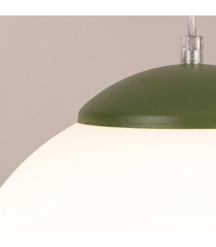 Ugo 20cm Slim Pendant Ceiling Light Olive Green 1x E27-7