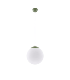 Ugo 30cm Globe Pendant Ceiling Light Olive Green 1x E27-1