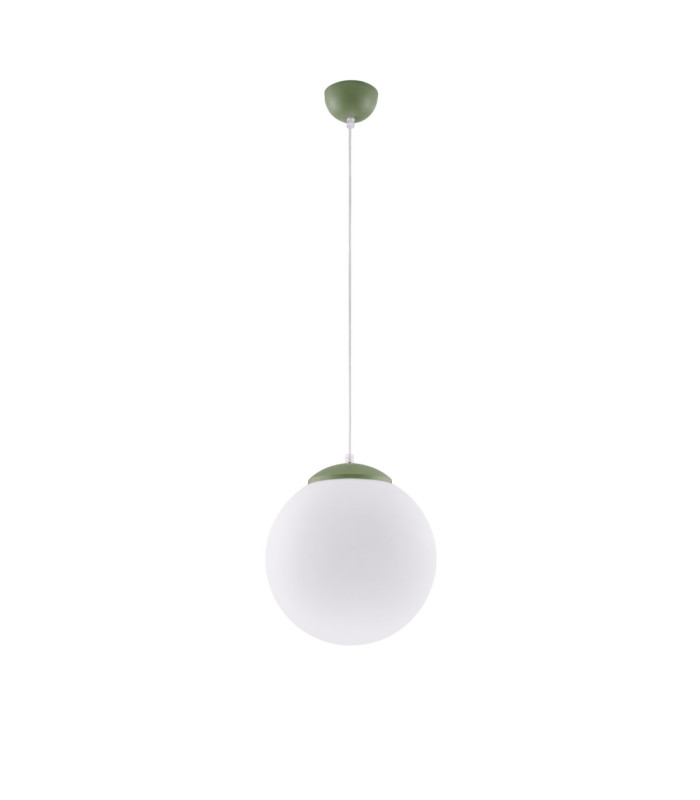 Ugo 30cm Globe Pendant Ceiling Light Olive Green 1x E27-1