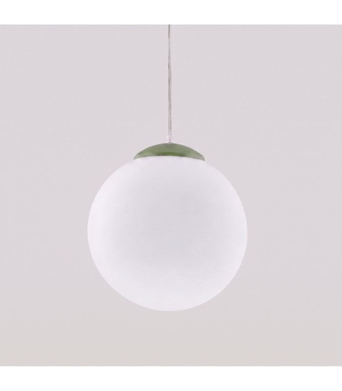 Ugo 30cm Globe Pendant Ceiling Light Olive Green 1x E27-5