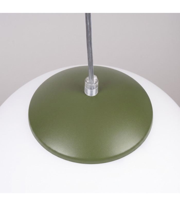 Ugo 30cm Globe Pendant Ceiling Light Olive Green 1x E27-8