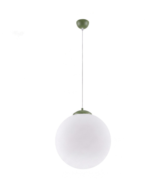 Ugo 40cm Globe Pendant Ceiling Light Olive Green 1x E27-1