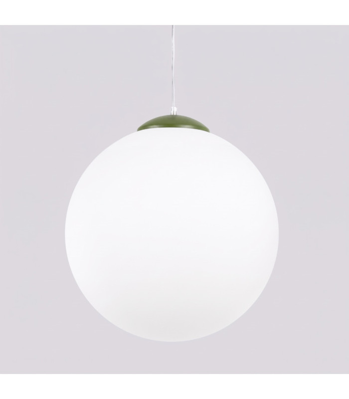 Ugo 40cm Globe Pendant Ceiling Light Olive Green 1x E27-5