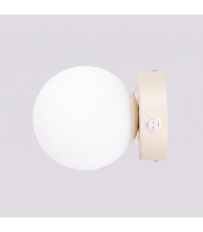 Yoli Globe Wall Lights Beige 1x G9 On/Off Switch-7