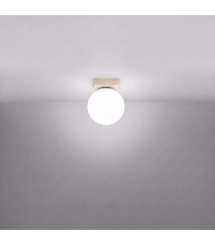 Yoli Single Globe Ceiling Light Beige 1x G9-4