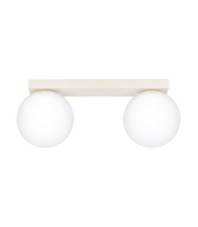 Yoli Twin Globe Ceiling Light Beige 2x G9-1