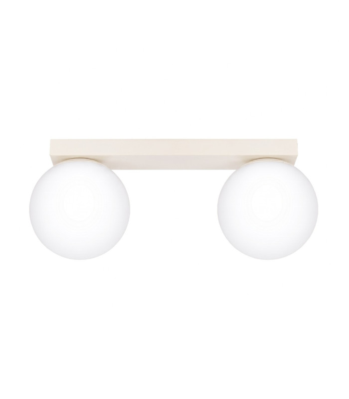 Yoli Twin Globe Ceiling Light Beige 2x G9-1