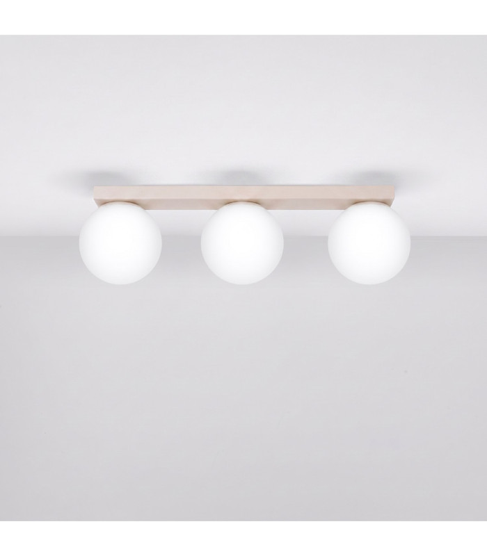Yoli Tripple Globe Ceiling Light Beige 3x G9-3