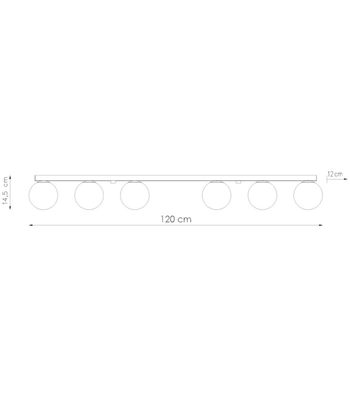 Yoli Ceiling Spotlight Bar Beige 6x G9-9
