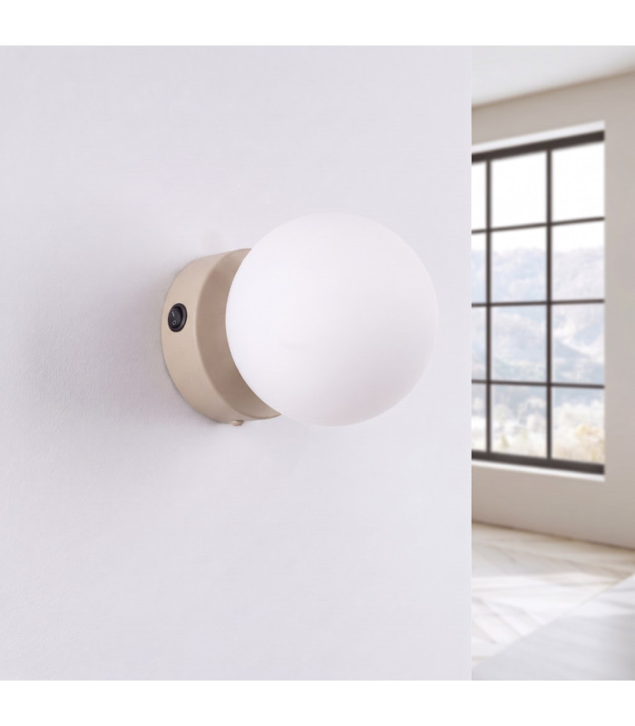 Yoli Globe Wall Lights Taupe 1x G9 On/Off Switch-3