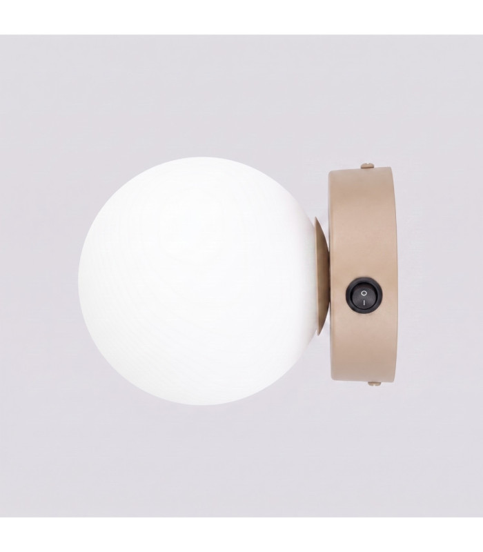 Yoli Globe Wall Lights Taupe 1x G9 On/Off Switch-7