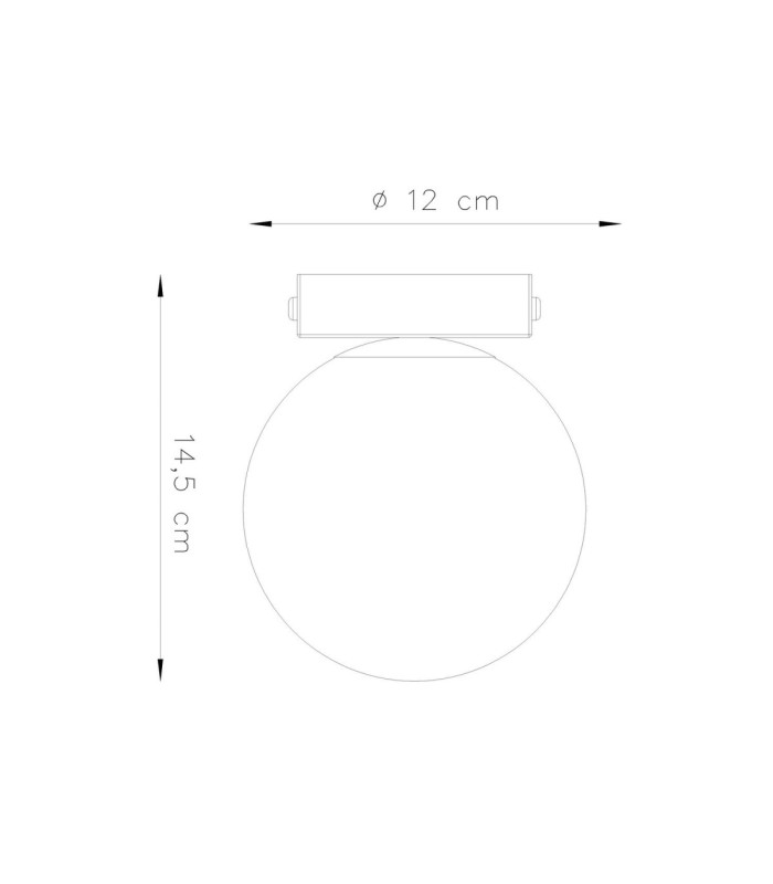 Yoli Single Globe Ceiling Light Taupe 1x G9-9