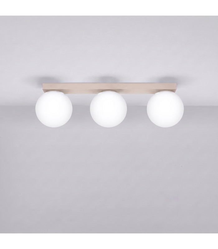 Yoli Tripple Globe Ceiling Light Taupe 3x G9-3