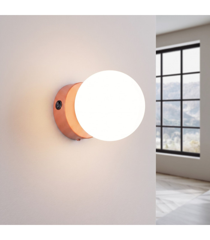 Yoli Globe Wall Lights Red Ochre 1x G9 On/Off Switch-4