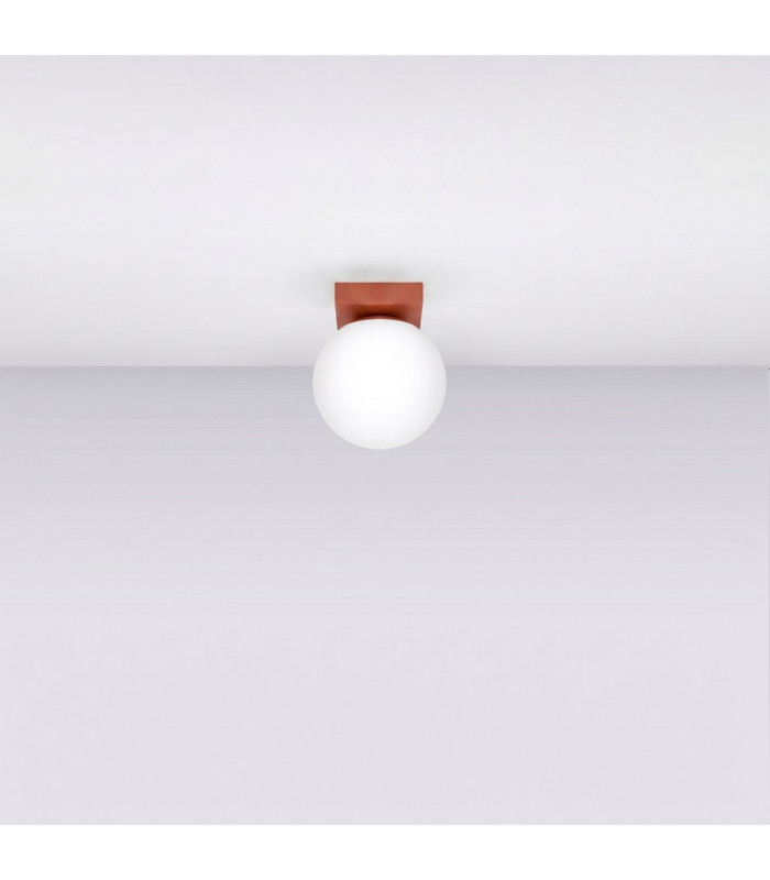 Yoli Single Globe Ceiling Light Red Ochre 1x G9-3