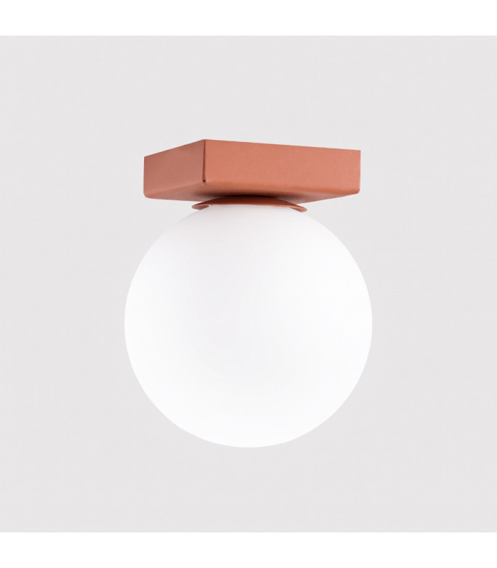 Yoli Single Globe Ceiling Light Red Ochre 1x G9-5