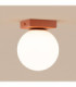 Yoli Single Globe Ceiling Light Red Ochre 1x G9-6