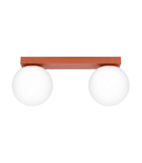 Yoli Twin Globe Ceiling Light Red Ochre 2x G9-1