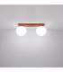 Yoli Twin Globe Ceiling Light Red Ochre 2x G9-4