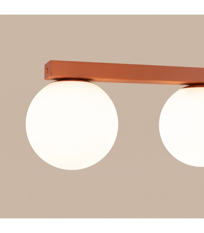 Yoli Twin Globe Ceiling Light Red Ochre 2x G9-5