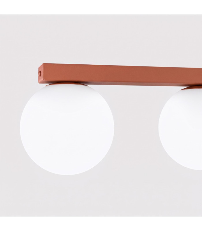 Yoli Twin Globe Ceiling Light Red Ochre 2x G9-6