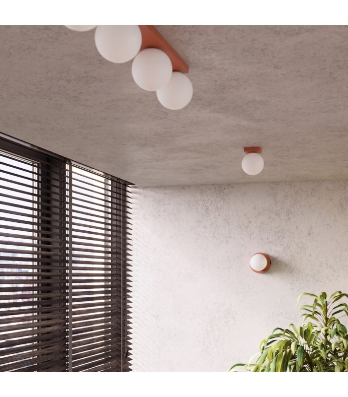 Yoli Twin Globe Ceiling Light Red Ochre 2x G9-12