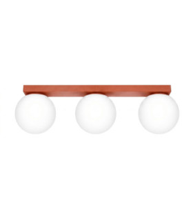 Yoli Tripple Globe Ceiling Light Red Ochre 3x G9-1
