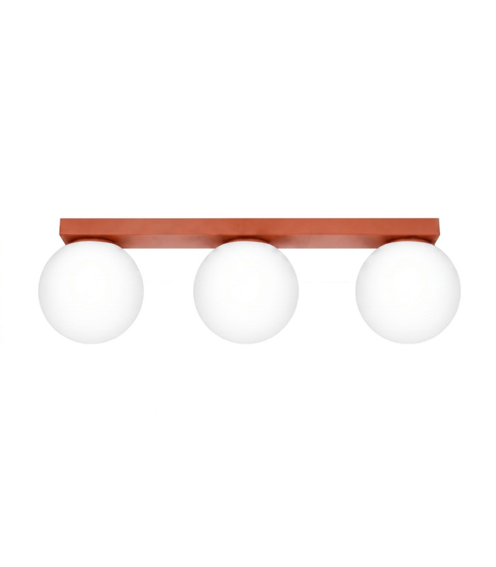 Yoli Tripple Globe Ceiling Light Red Ochre 3x G9-1