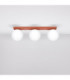 Yoli Tripple Globe Ceiling Light Red Ochre 3x G9-3