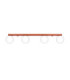 Yoli Quad Ceiling Spotlight Bar Red Ochre 4x G9-1
