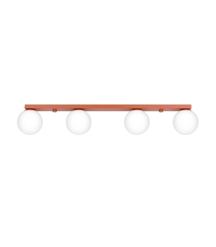 Yoli Quad Ceiling Spotlight Bar Red Ochre 4x G9-1