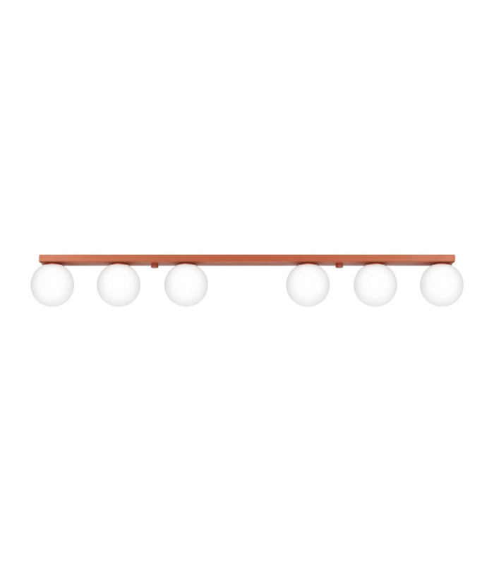 Yoli Ceiling Spotlight Bar Red Ochre 6x G9-1