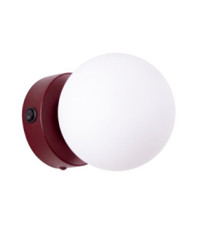 Yoli Globe Wall Lights Burgundy 1x G9 On/Off Switch-1