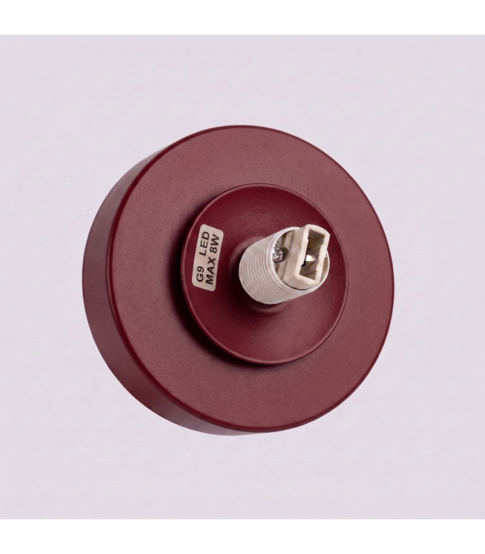 Yoli Globe Wall Lights Burgundy 1x G9 On/Off Switch-5
