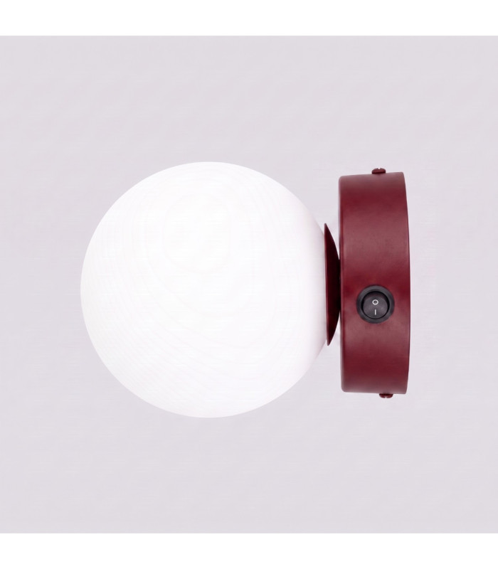 Yoli Globe Wall Lights Burgundy 1x G9 On/Off Switch-7