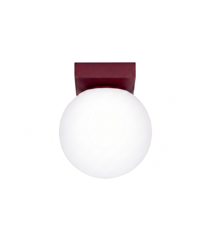 Yoli Single Globe Ceiling Light Burgundy 1x G9-1
