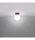 Yoli Single Globe Ceiling Light Burgundy 1x G9-4