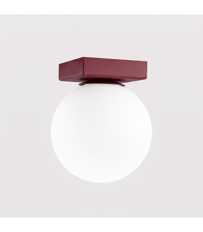 Yoli Single Globe Ceiling Light Burgundy 1x G9-5